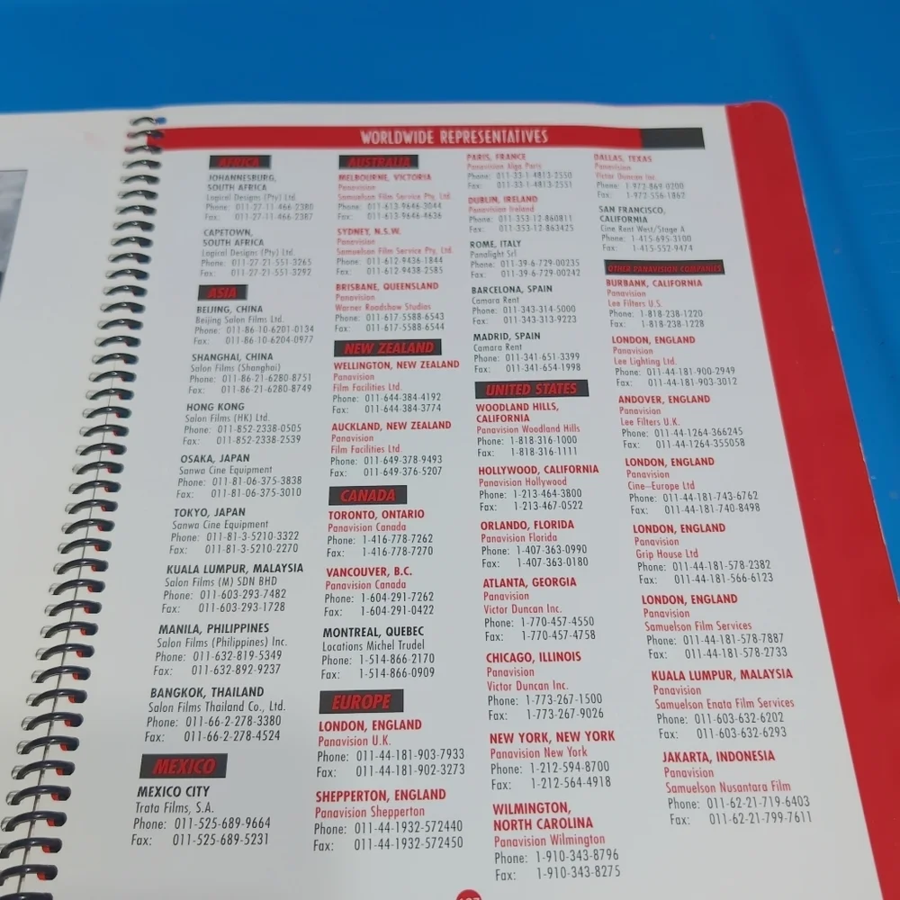 Original 1997 Panavision Cameras Spiral Catalog Many Movie Stills